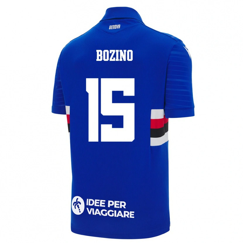 Danxen Mulher Camisola Gabriele Bozino #15 Azul Branco Principal 2025/26 Camisa Brasil