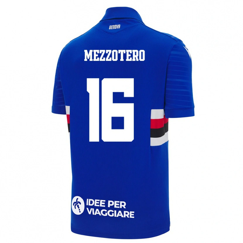Danxen Mulher Camisola Lorenzo Mezzotero #16 Azul Branco Principal 2025/26 Camisa Brasil
