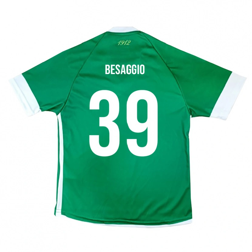 Danxen Mulher Camisola Michele Besaggio #39 Verde Branco Principal 2025/26 Camisa Brasil