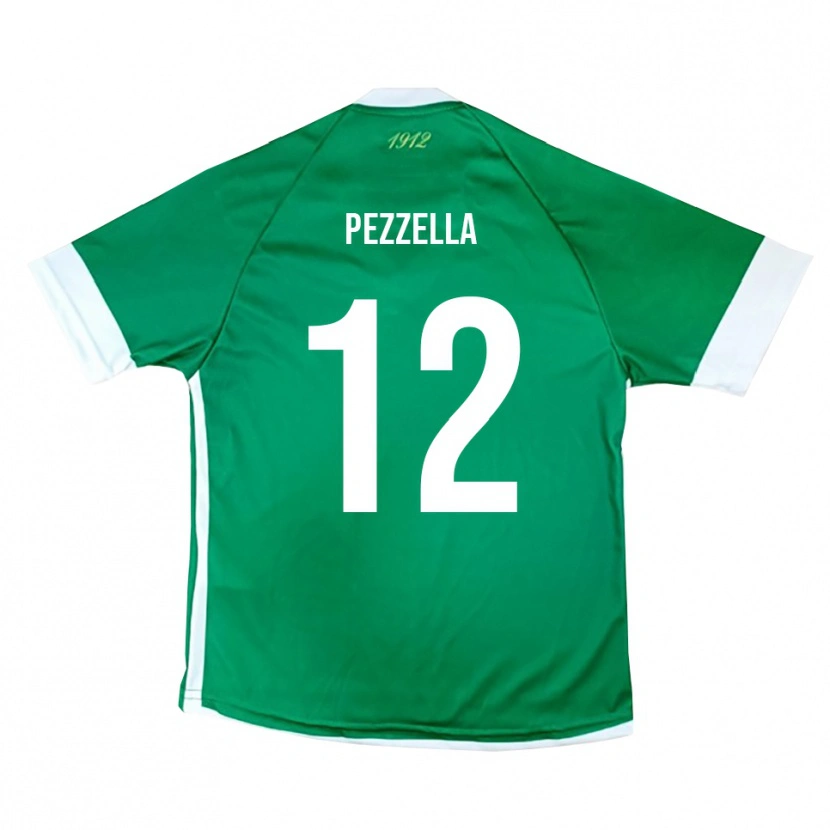 Danxen Mulher Camisola Giuseppe Pezzella #12 Verde Branco Principal 2025/26 Camisa Brasil