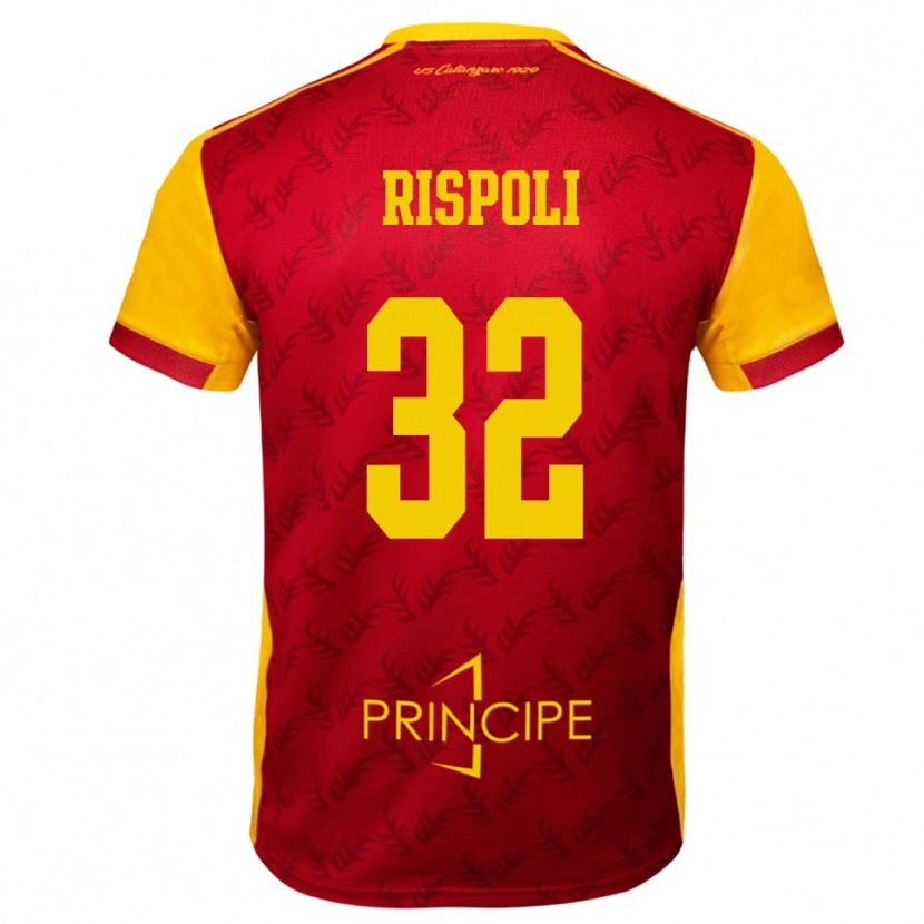 Danxen Mulher Camisola Fabio Rispoli #32 Amarelo Vermelho Principal 2025/26 Camisa Brasil