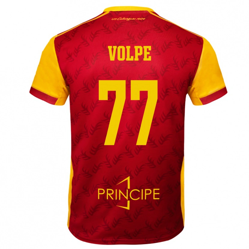 Danxen Mulher Camisola Giovanni Volpe #77 Amarelo Vermelho Principal 2025/26 Camisa Brasil