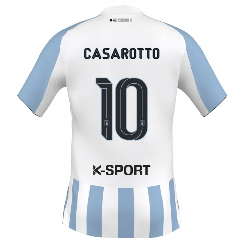 Danxen Mulher Camisola Matteo Casarotto #10 Branco Azul Celeste Principal 2025/26 Camisa Brasil