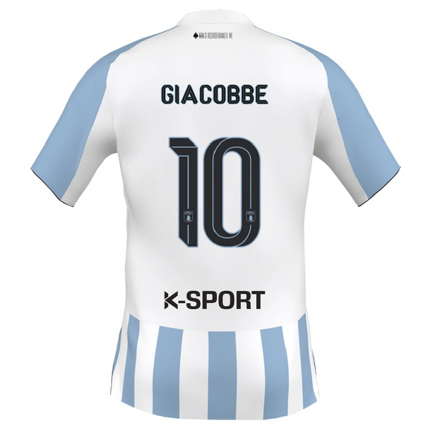 Danxen Mulher Camisola Christian Giacobbe #10 Branco Azul Celeste Principal 2025/26 Camisa Brasil