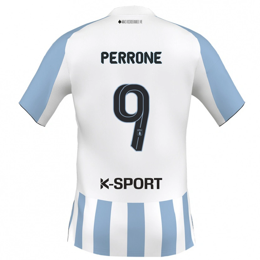 Danxen Mulher Camisola Gabriel Perrone #9 Branco Azul Celeste Principal 2025/26 Camisa Brasil