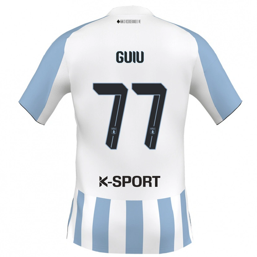 Danxen Mulher Camisola Bernat Guiu #77 Branco Azul Celeste Principal 2025/26 Camisa Brasil