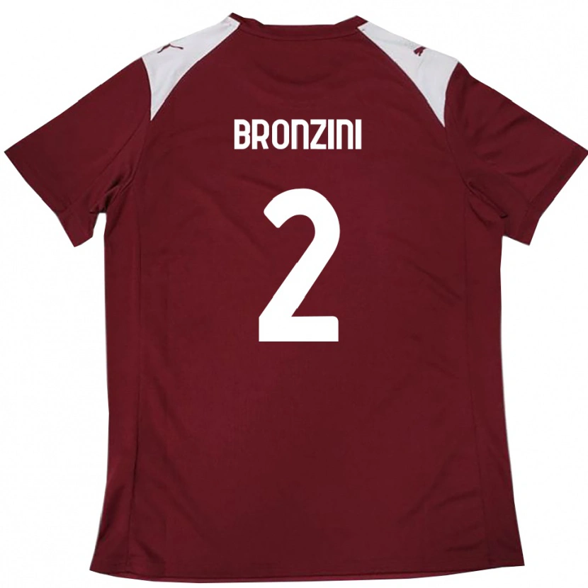 Danxen Mulher Camisola Luca Bronzini #2 Borgonha Branco Principal 2025/26 Camisa Brasil