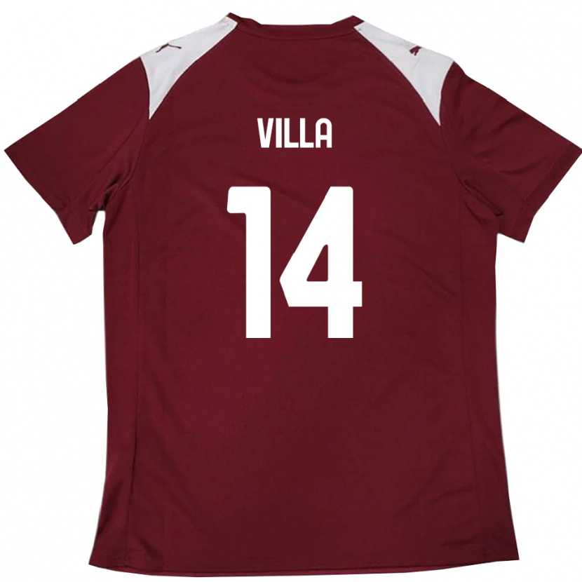 Danxen Mulher Camisola Luca Villa #14 Borgonha Branco Principal 2025/26 Camisa Brasil