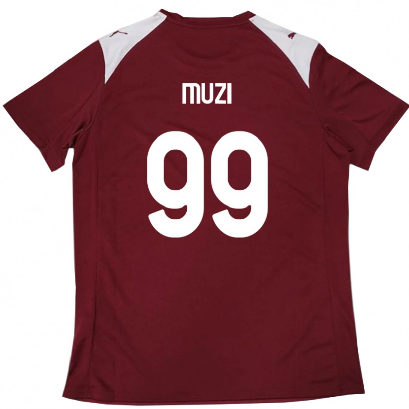 Danxen Mulher Camisola Christian Muzi #99 Borgonha Branco Principal 2025/26 Camisa Brasil