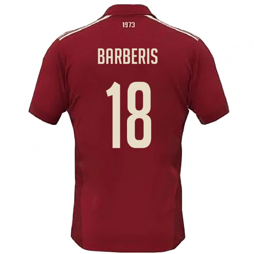 Danxen Mulher Camisola Andrea Barberis #18 Borgonha Branco Principal 2025/26 Camisa Brasil