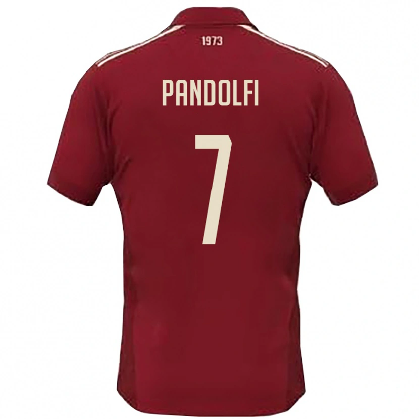 Danxen Mulher Camisola Luca Pandolfi #7 Borgonha Branco Principal 2025/26 Camisa Brasil
