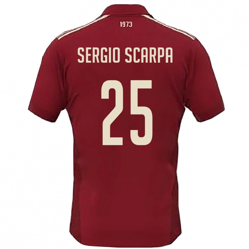 Danxen Mulher Camisola Nicolò Sergio Scarpa #25 Borgonha Branco Principal 2025/26 Camisa Brasil