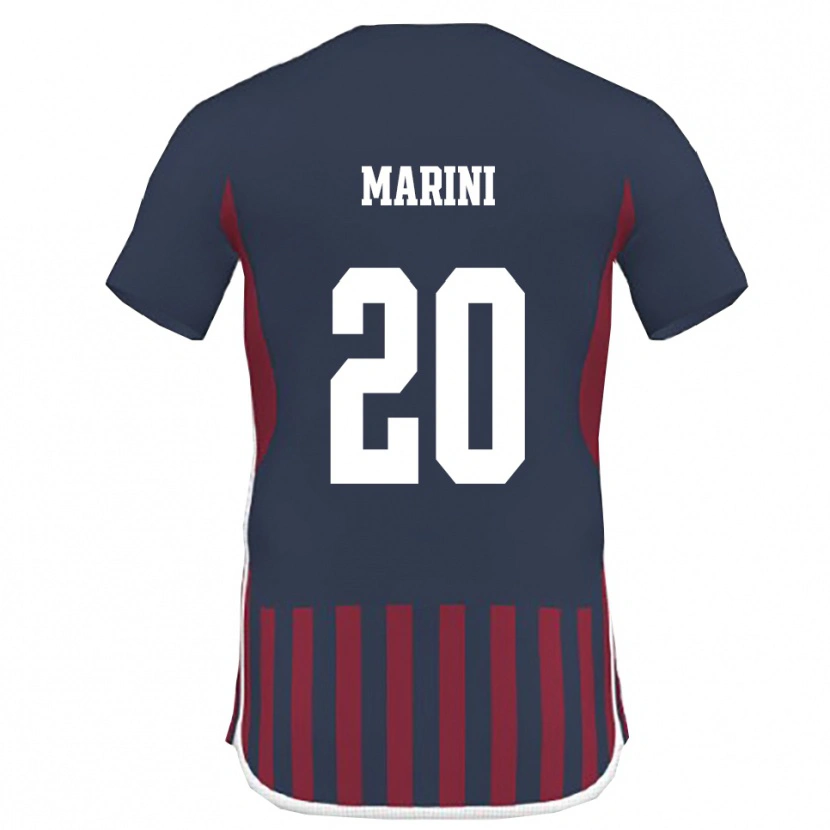 Danxen Mulher Camisola Alfredo Marini #20 Marinho Vermelho Principal 2025/26 Camisa Brasil