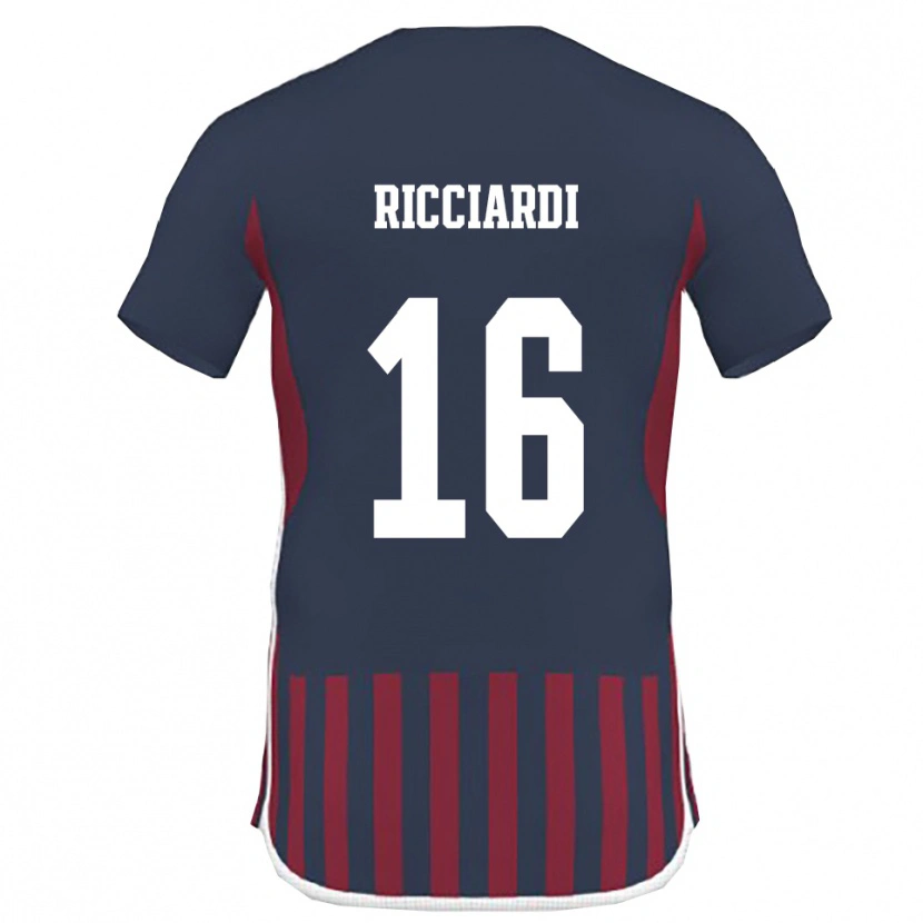 Danxen Mulher Camisola Manuel Ricciardi #16 Marinho Vermelho Principal 2025/26 Camisa Brasil