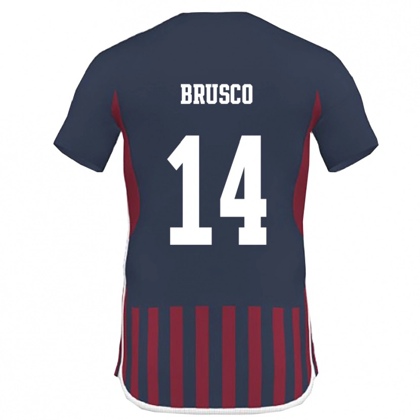 Danxen Mulher Camisola Alessandro Brusco #14 Marinho Vermelho Principal 2025/26 Camisa Brasil