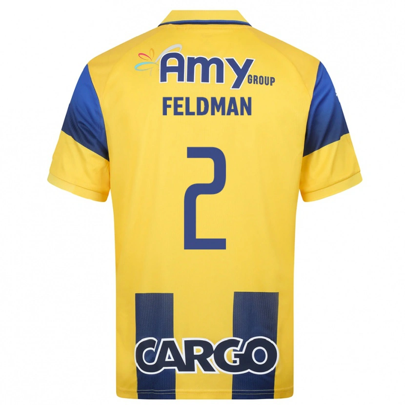 Danxen Mulher Camisola Ron Feldman #2 Amarelo Marinho Principal 2025/26 Camisa Brasil