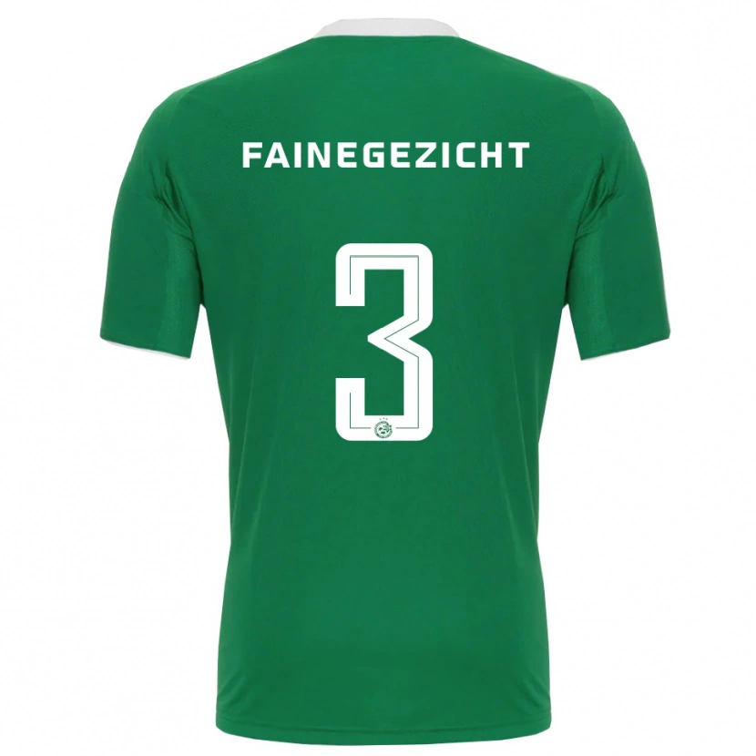 Danxen Mulher Camisola Yinon Fainegezicht #3 Verde Branco Principal 2025/26 Camisa Brasil