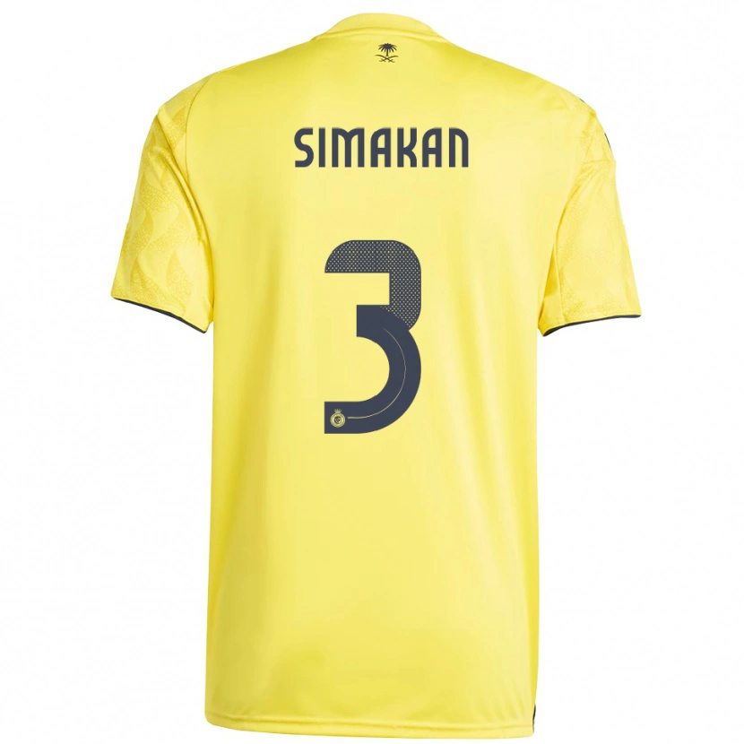 Danxen Mulher Camisola Mohamed Simakan #3 Amarelo Preto Principal 2025/26 Camisa Brasil