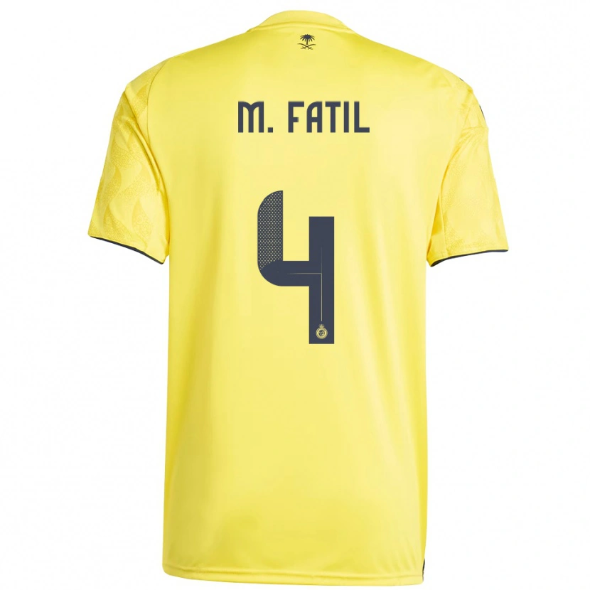 Danxen Mulher Camisola Mohammed Al-Fatil #4 Amarelo Preto Principal 2025/26 Camisa Brasil