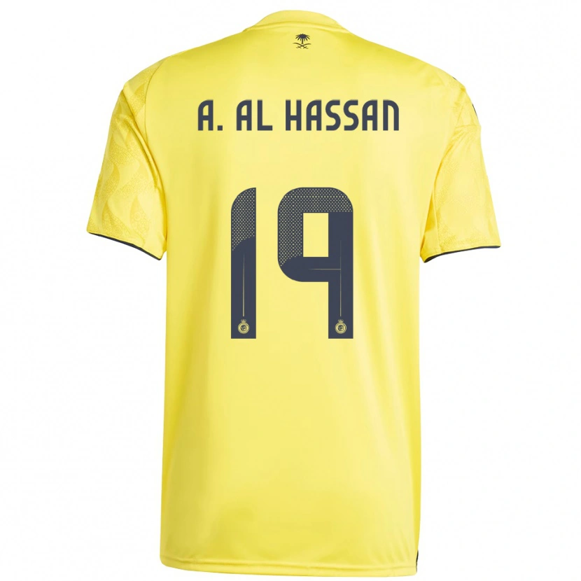 Danxen Mulher Camisola Ali Al-Hassan #19 Amarelo Preto Principal 2025/26 Camisa Brasil