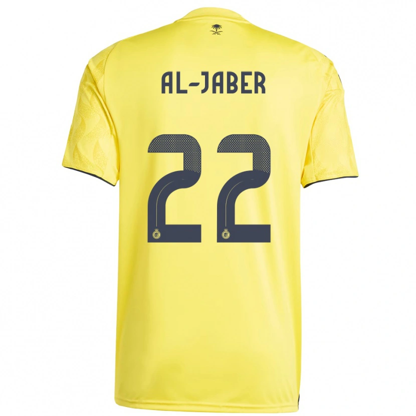 Danxen Mulher Camisola Abdulmalik Al-Jaber #22 Amarelo Preto Principal 2025/26 Camisa Brasil