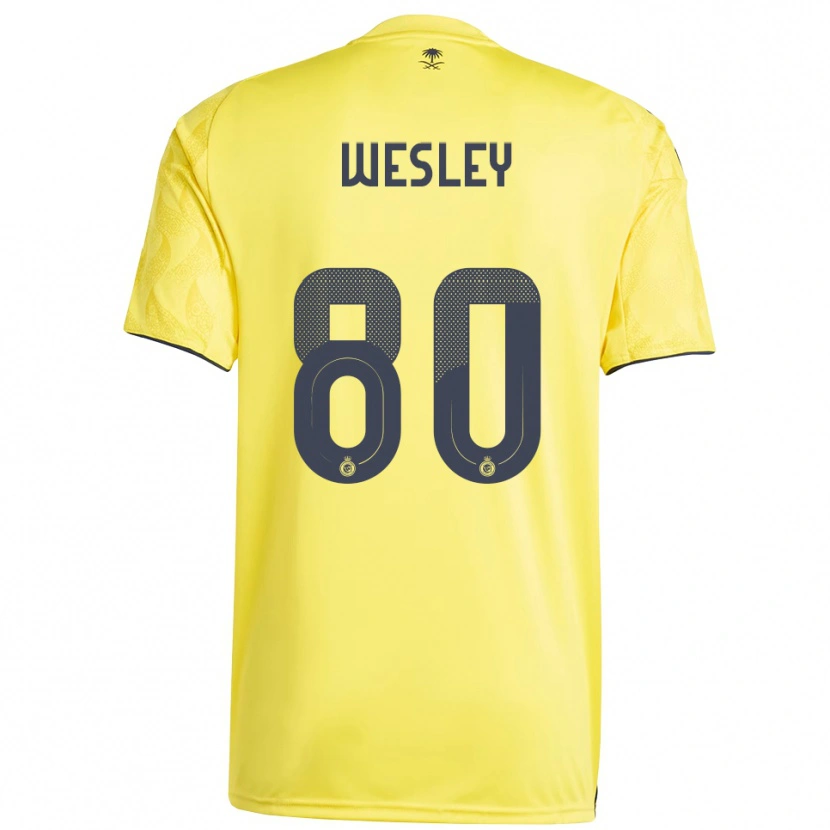 Danxen Mulher Camisola Wesley #80 Amarelo Preto Principal 2025/26 Camisa Brasil