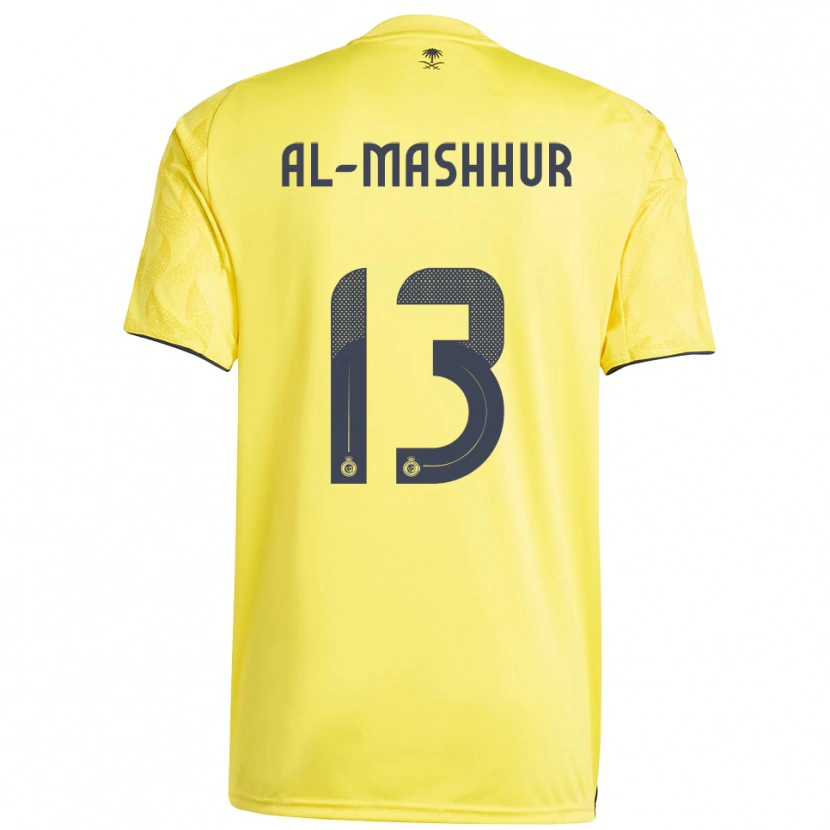 Danxen Mulher Camisola Fawaz Al-Mashhur #13 Amarelo Preto Principal 2025/26 Camisa Brasil