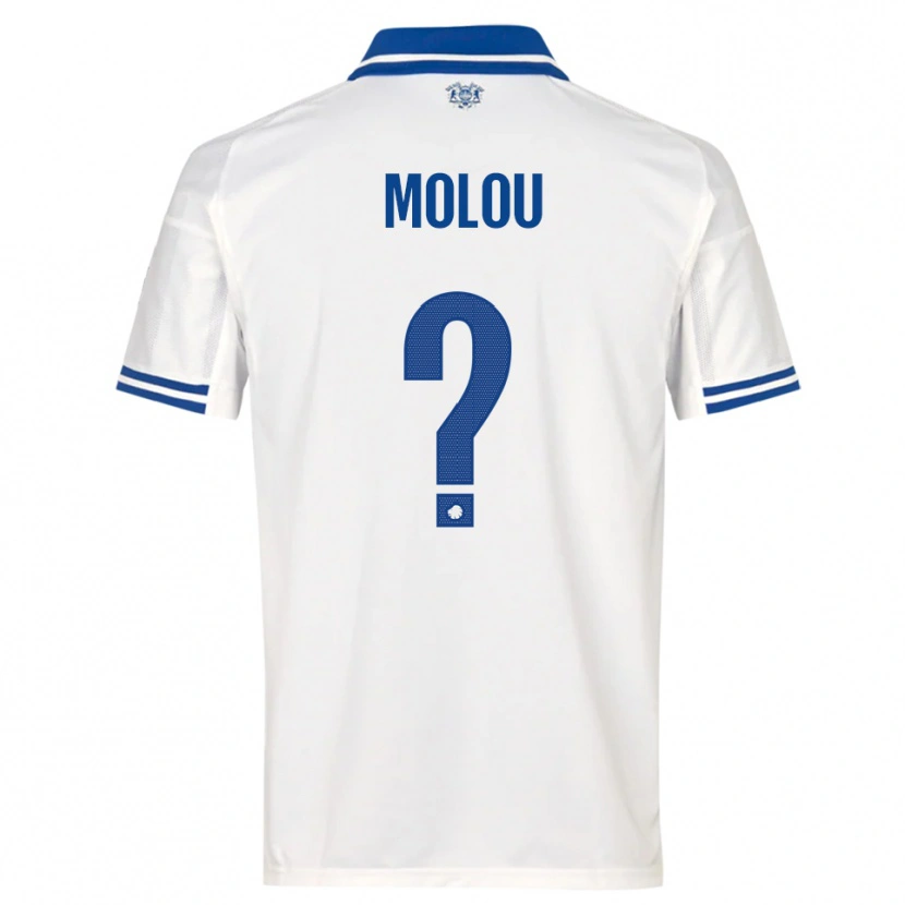 Danxen Mulher Camisola Yvann Molou #0 Branco Azul Principal 2025/26 Camisa Brasil