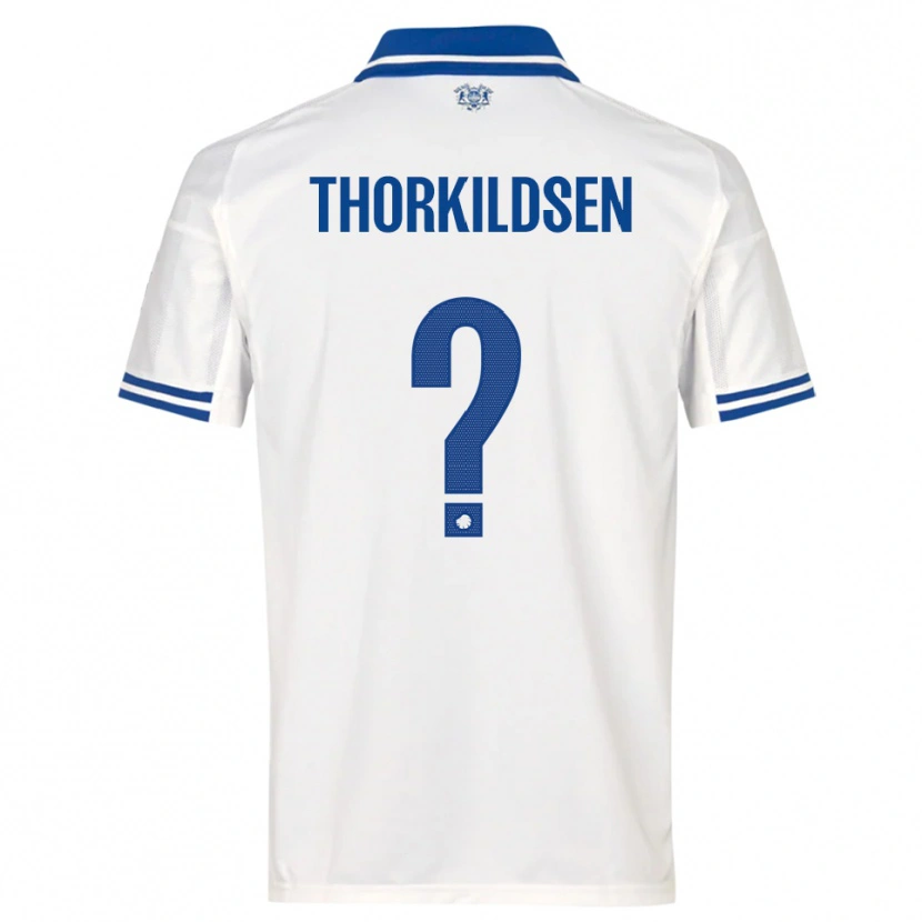 Danxen Mulher Camisola Elias Thorkildsen #0 Branco Azul Principal 2025/26 Camisa Brasil