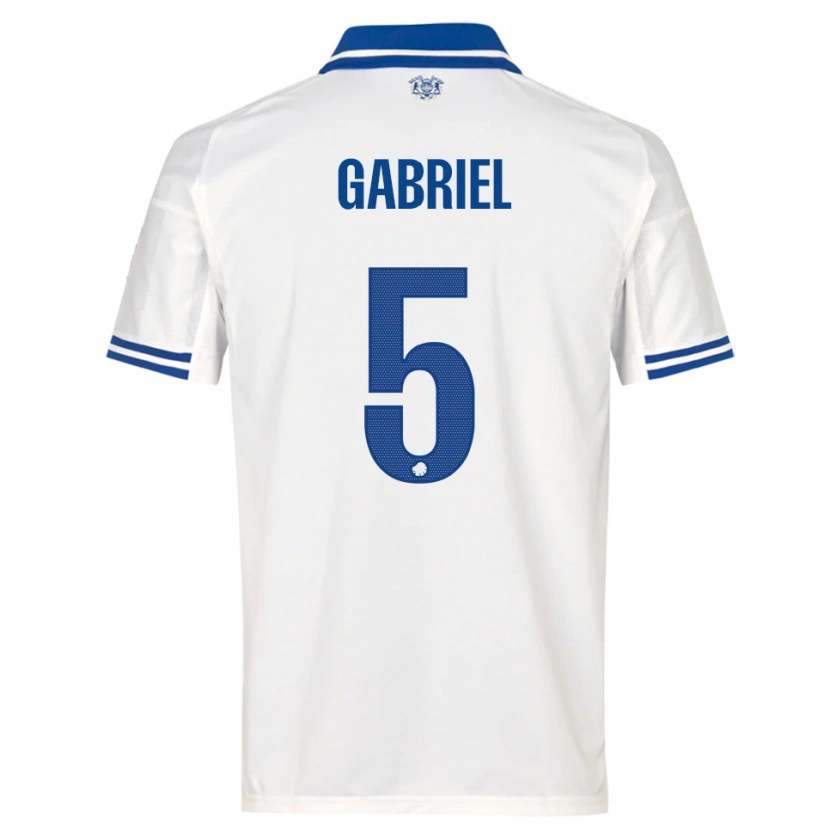 Danxen Mulher Camisola Gabriel Pereira #5 Branco Azul Principal 2025/26 Camisa Brasil