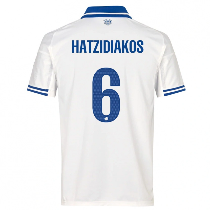 Danxen Mulher Camisola Pantelis Hatzidiakos #6 Branco Azul Principal 2025/26 Camisa Brasil