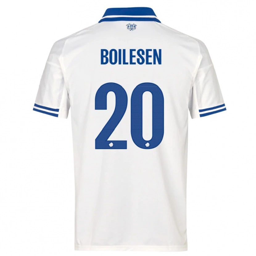 Danxen Mulher Camisola Nicolai Boilesen #20 Branco Azul Principal 2025/26 Camisa Brasil