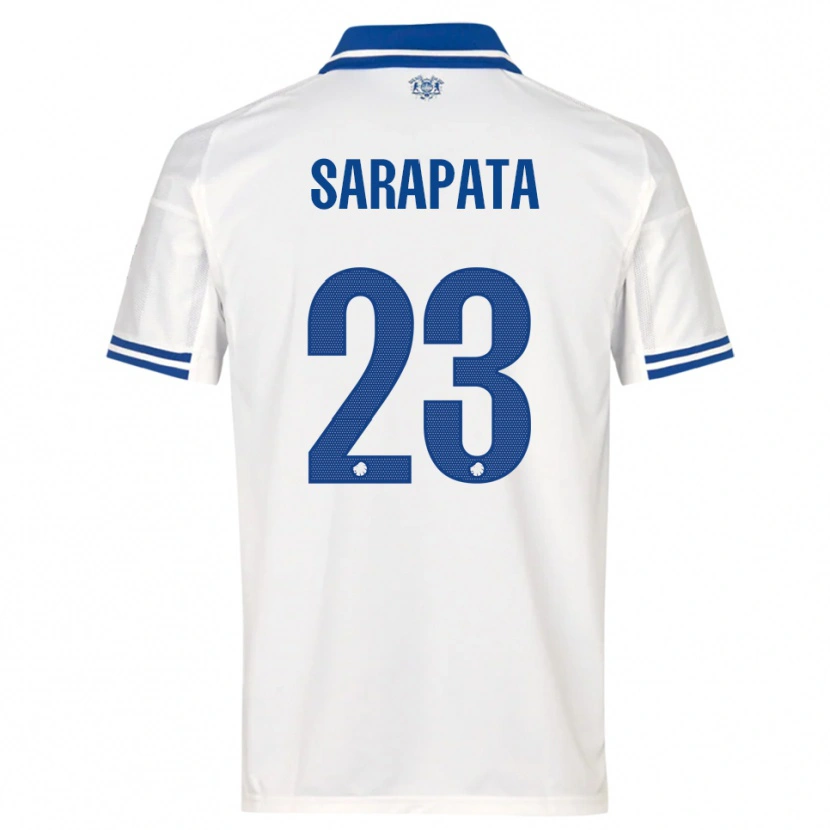 Danxen Mulher Camisola Dominik Sarapata #23 Branco Azul Principal 2025/26 Camisa Brasil