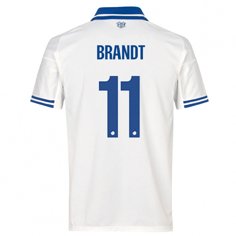 Danxen Mulher Camisola Emma Brandt #11 Branco Azul Principal 2025/26 Camisa Brasil