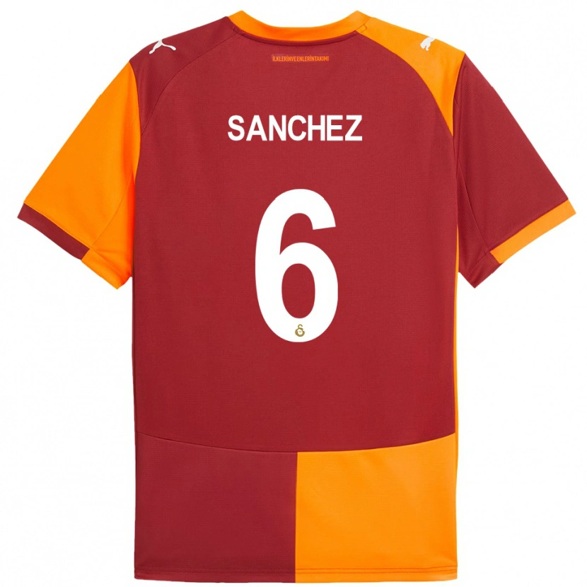 Danxen Mulher Camisola Davinson Sánchez #6 Vermelho Laranja Principal 2025/26 Camisa Brasil