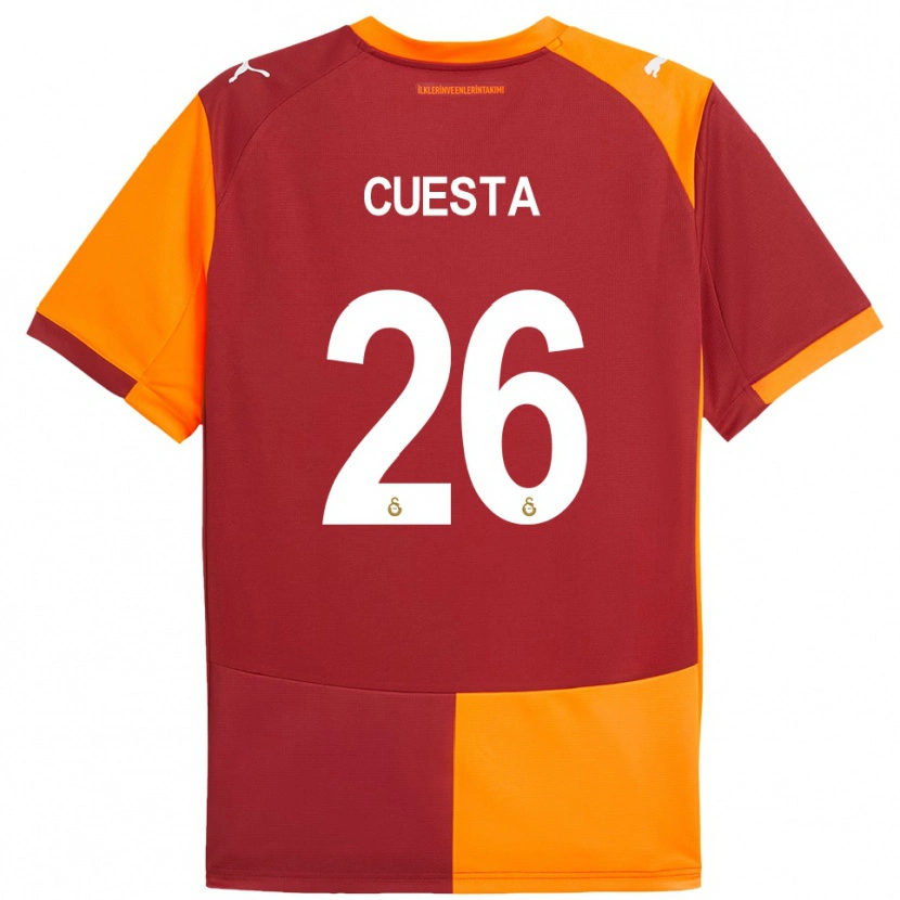 Danxen Mulher Camisola Carlos Cuesta #26 Vermelho Laranja Principal 2025/26 Camisa Brasil
