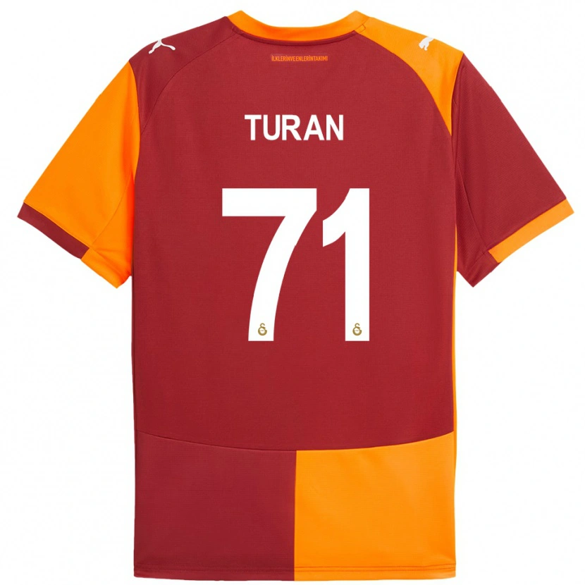 Danxen Mulher Camisola Hasan Turan #71 Vermelho Laranja Principal 2025/26 Camisa Brasil