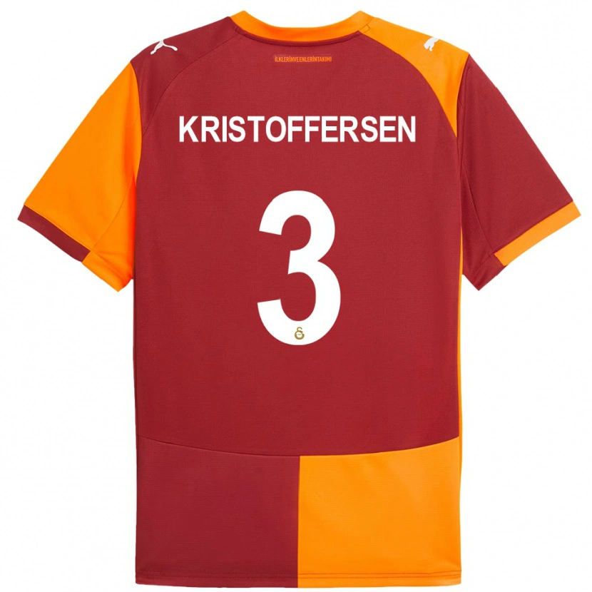 Danxen Mulher Camisola Ina Kristoffersen #3 Vermelho Laranja Principal 2025/26 Camisa Brasil