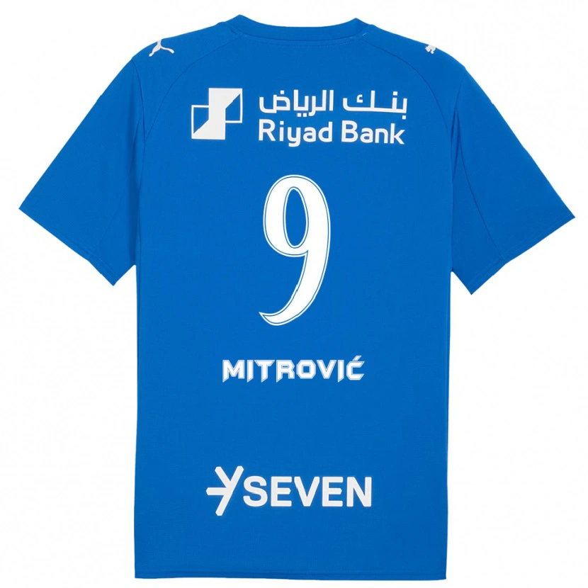 Danxen Mulher Camisola Aleksandar Mitrović #9 Azul Branco Principal 2025/26 Camisa Brasil