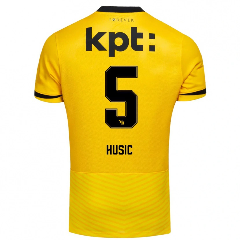Danxen Mulher Camisola Anel Husic #5 Amarelo Preto Principal 2025/26 Camisa Brasil