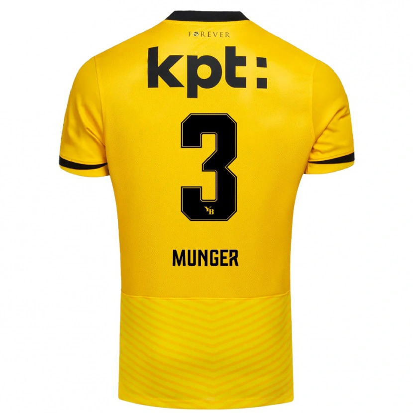 Danxen Mulher Camisola Noa Münger #3 Amarelo Preto Principal 2025/26 Camisa Brasil