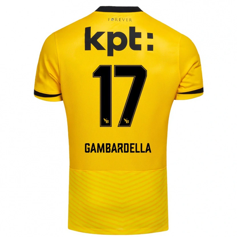 Danxen Mulher Camisola Matteo Gambardella #17 Amarelo Preto Principal 2025/26 Camisa Brasil
