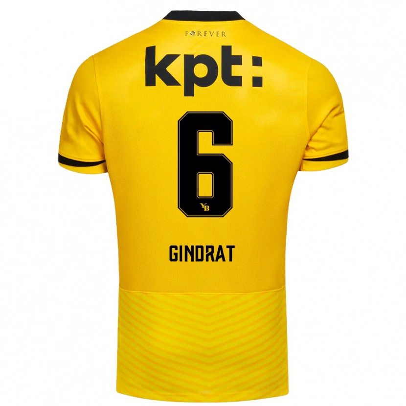 Danxen Mulher Camisola Evan Gindrat #6 Amarelo Preto Principal 2025/26 Camisa Brasil