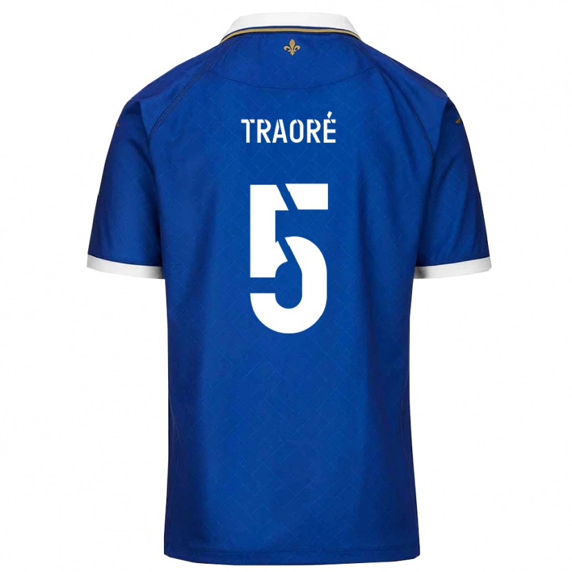 Danxen Mulher Camisola Franck Traoré #5 Azul Dourado Principal 2025/26 Camisa Brasil