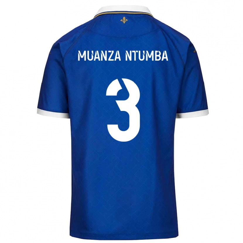 Danxen Mulher Camisola Olivier Muanza Ntumba #3 Azul Dourado Principal 2025/26 Camisa Brasil