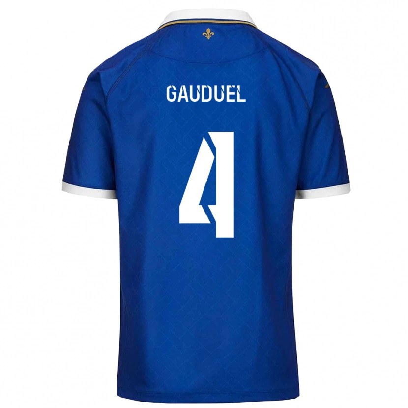 Danxen Mulher Camisola Sacha Gauduel #4 Azul Dourado Principal 2025/26 Camisa Brasil