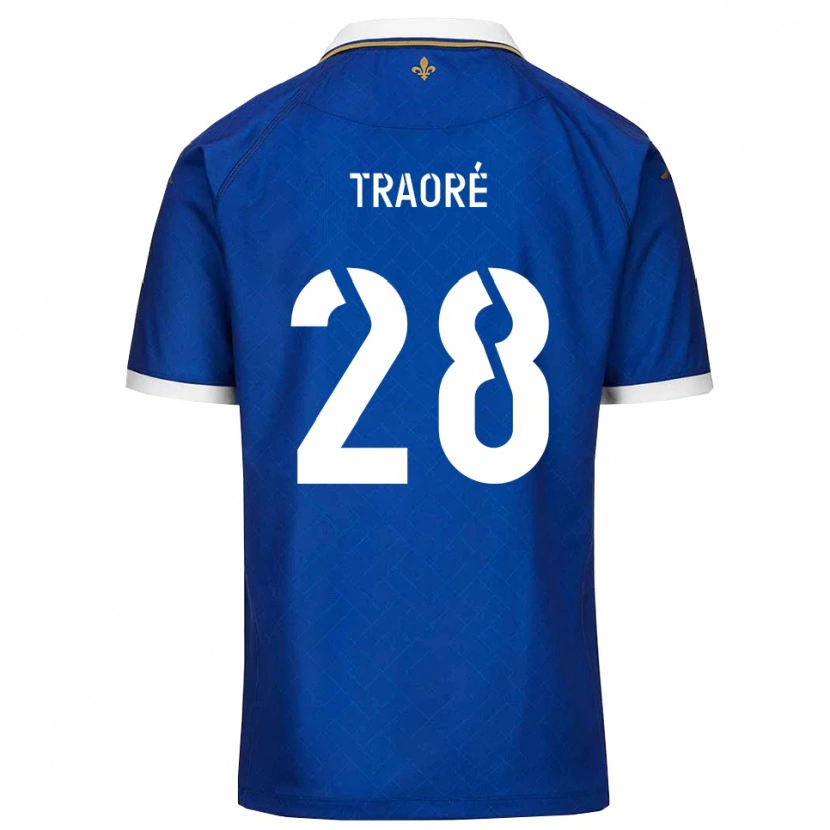 Danxen Mulher Camisola Soumaïla Traoré #28 Azul Dourado Principal 2025/26 Camisa Brasil