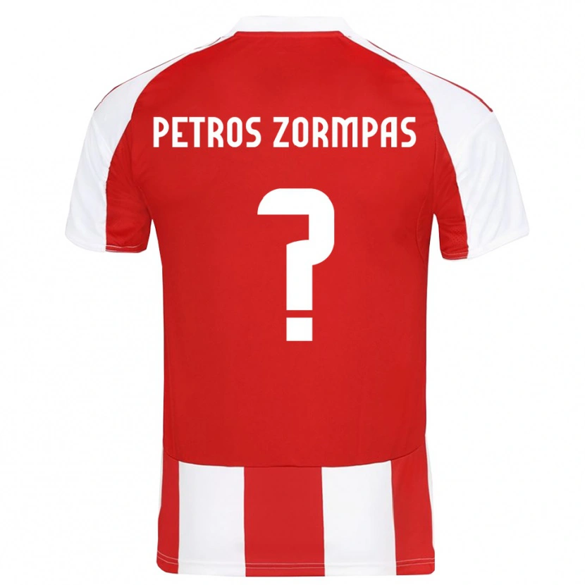 Danxen Mulher Camisola Spyridon Petros Zormpas #0 Vermelho Branco Principal 2025/26 Camisa Brasil