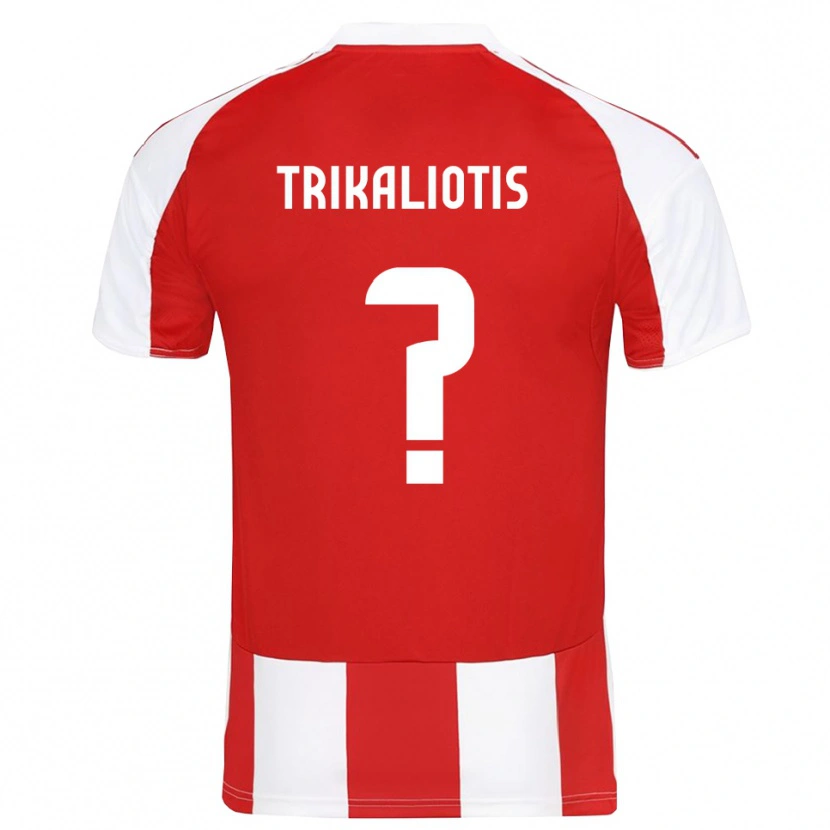 Danxen Mulher Camisola Vangelis Trikaliotis #0 Vermelho Branco Principal 2025/26 Camisa Brasil