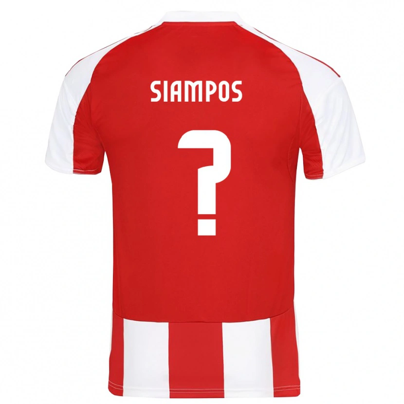 Danxen Mulher Camisola Ilias Siampos #0 Vermelho Branco Principal 2025/26 Camisa Brasil
